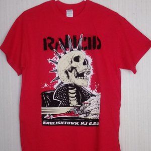 == NEW RARE RANCID CONCERT SHIRT MEDIUM Red Punk Rock ==